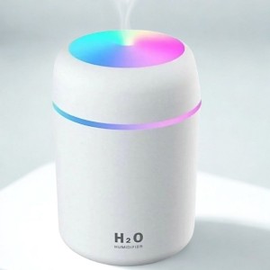 BUFFER® Usb Rengarenk Işıklı 300 ml Ulrasonik Hava Nemlendirici Buhar Makinesi Ve Hava Aroma Difüzörü Bebeciden