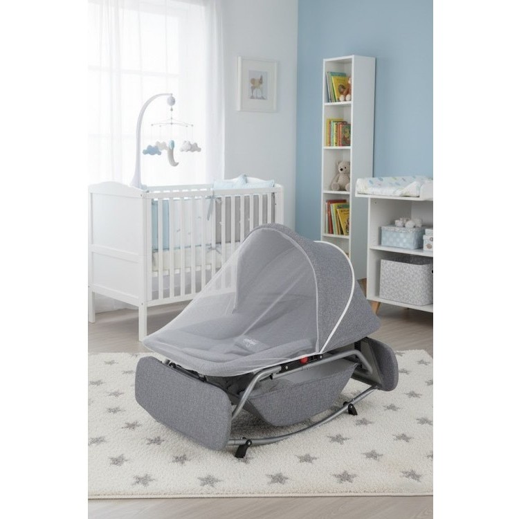 Çift Yönlü Sallanabilir Lüks Ana Kucağı ve Bebek Dinlenme Koltuğu – Ergonomik Tasarım Gri