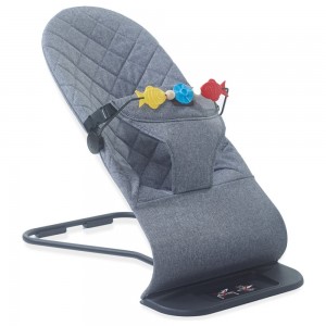 Eniyisiannesi Lüx Pamuklu Keten Ana Kucağı + Oyuncak Aparatlı Gri  Bebeciden