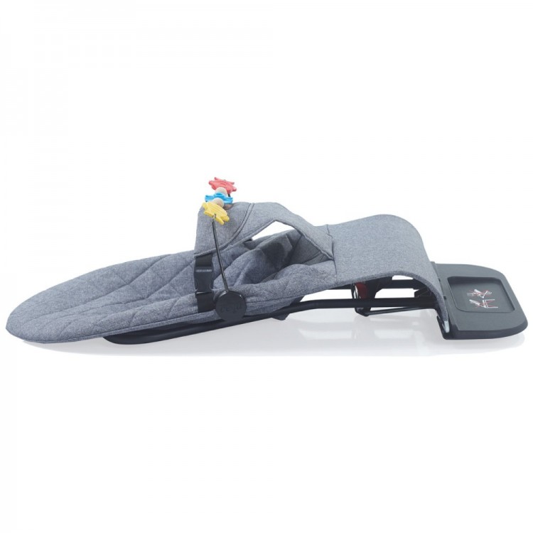 Eniyisiannesi Lüx Pamuklu Keten Ana Kucağı + Oyuncak Aparatlı Gri  Bebeciden