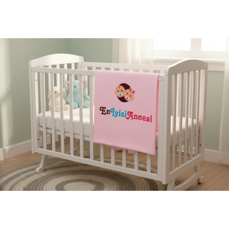 %100 Pamuklu Lüks Bebek Battaniyesi - 90x90 cm Büyük Boy - Yumuşak ve Antialerjik
