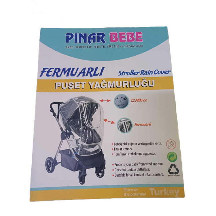Travel Sistem Lüx Bebek Arabası Yağmurluğu Fermuarlı