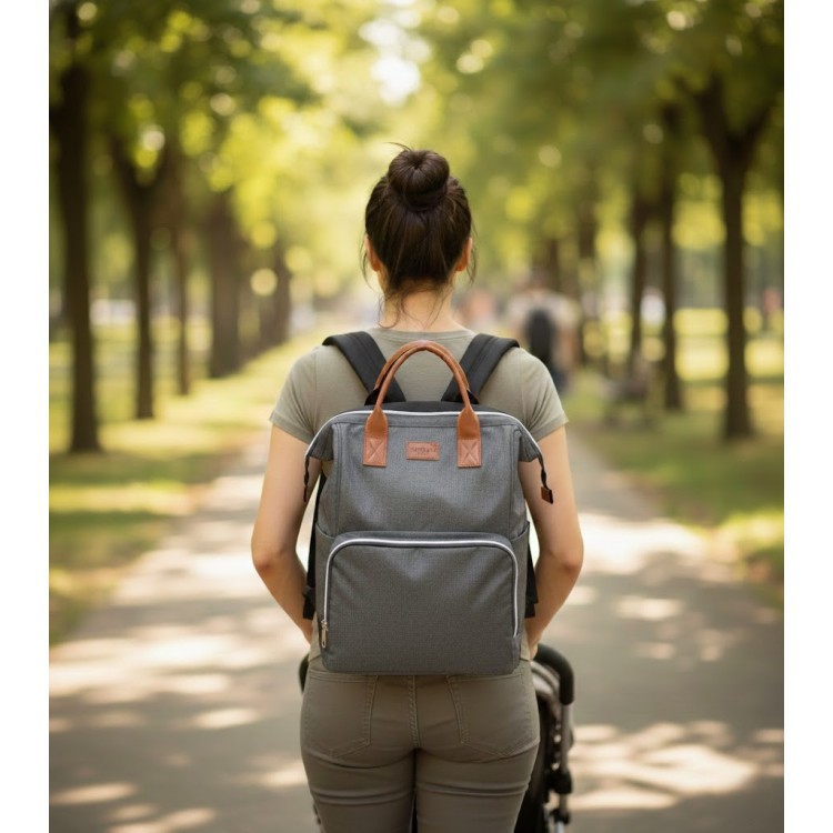 Nenny Unısex Önünde Büyük Cepli Fermuarlı Çanta Bebeciden 