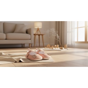 Bebeciden Taşlı Tokalı Kız Bebek Yürüme Öncesi Patik - [Renk: /Pembe]