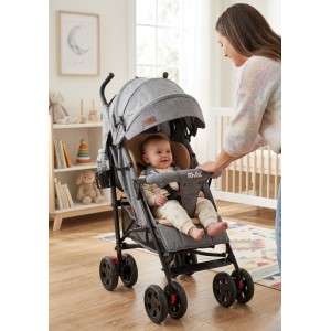 Bebeciden Gri Konfor Tam Yatar Baston  Bebek Arabası – Şıklık ve Rahatlık Bir Arada