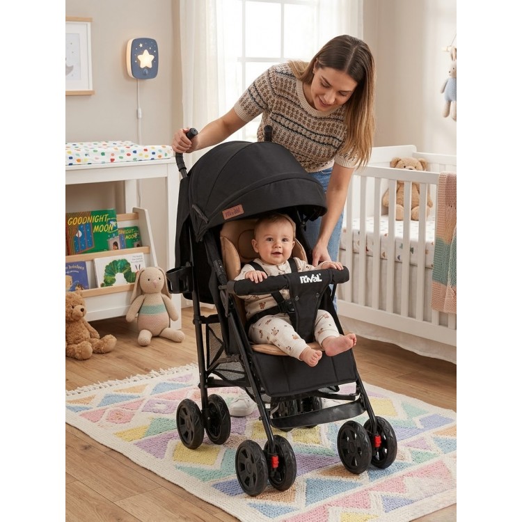 Bebeciden Siyah Konfor Tam Yatar Baston  Bebek Arabası – Şıklık ve Rahatlık Bir Arada