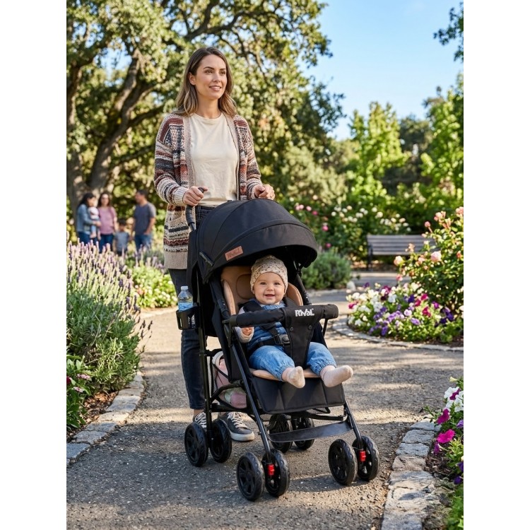 Bebeciden Siyah Konfor Tam Yatar Baston  Bebek Arabası – Şıklık ve Rahatlık Bir Arada