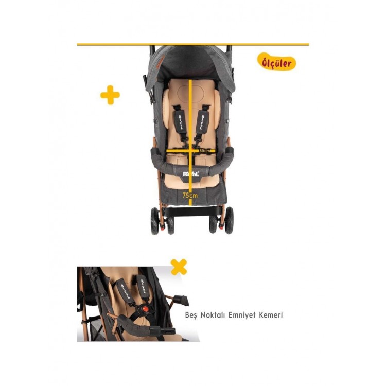 Bebeciden Siyah Konfor Tam Yatar Baston  Bebek Arabası – Şıklık ve Rahatlık Bir Arada