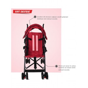 Rival Tokyo Baston Bebek Arabası Siyah Bebeciden