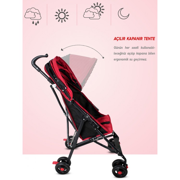 Rival Tokyo Baston Bebek Arabası Antrasit Bebeciden