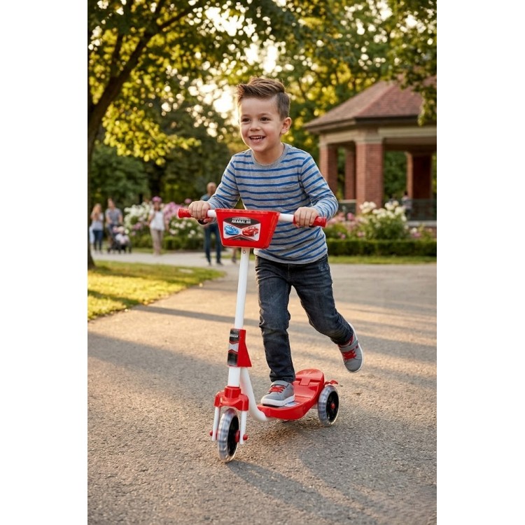 Bebeciden Silikon Tekerli Sepetli Frenli Scooter