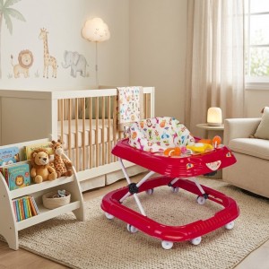 Bebeciden Taşpınar Kornalı Yürüteç Kırmızı