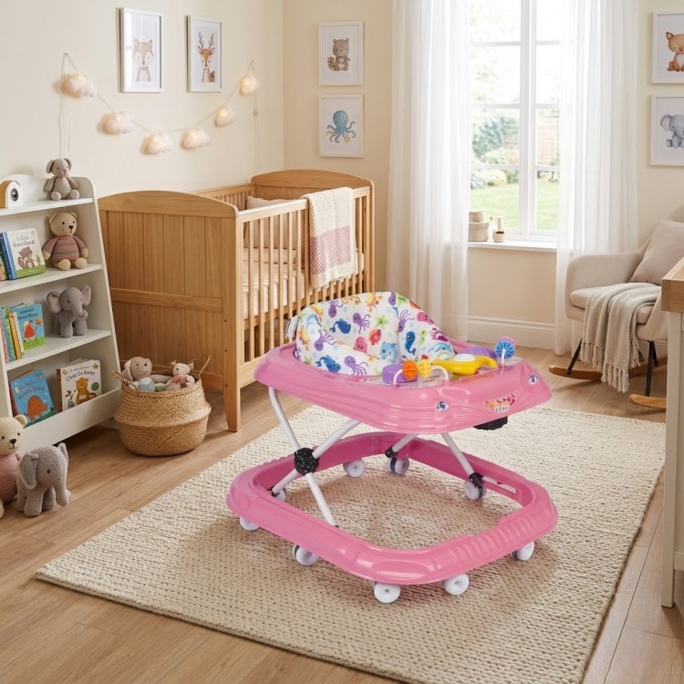 Bebeciden Taşpınar Kornalı Yürüteç Pembe