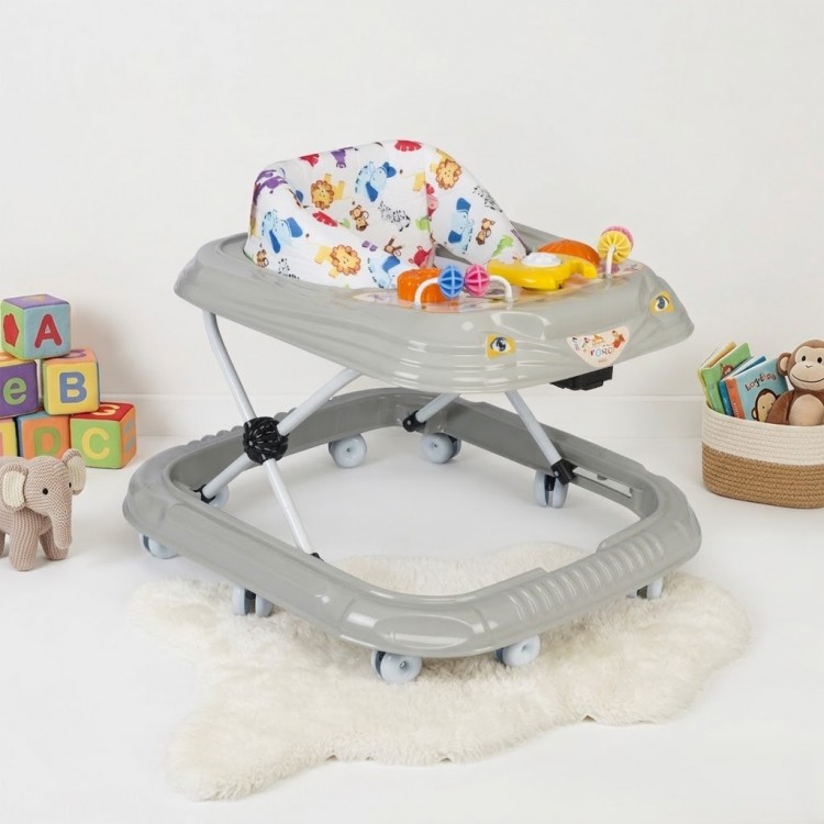 Bebeciden Taşpınar Kornalı Yürüteç Gri