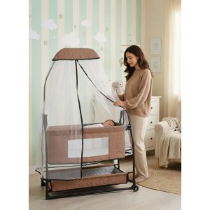 Eniyisiannesi Fileli Silinebilir Portatif Sallanır Anne Yanı Beşik Sepet Beşik Hamak Beşik Kahve