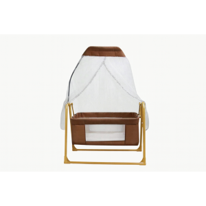 Anne Yanı Sallanır Portatif Beşik Gold Kahve Bebeciden