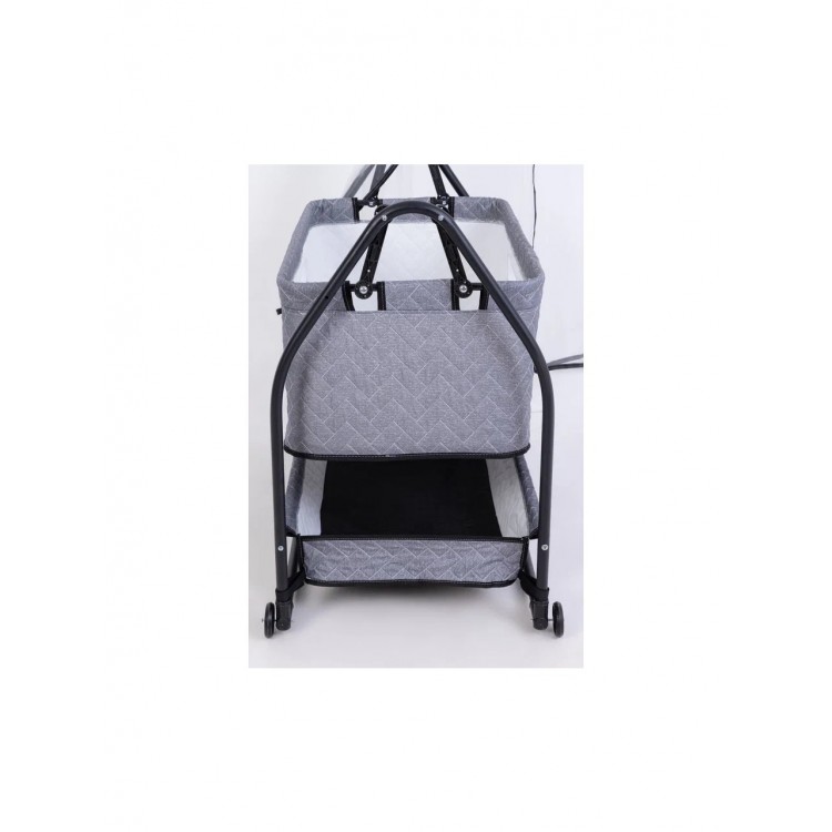 Eniyisiannesi Fileli Silinebilir Portatif Sallanır Anne Yanı Beşik Sepet Beşik Hamak Beşik Gri