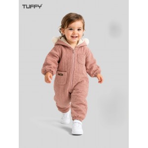 İçi Polarlı Kışlık Bebek Tulumu - Kapüşonlu & Peluş Astarlı (0-12 Ay)