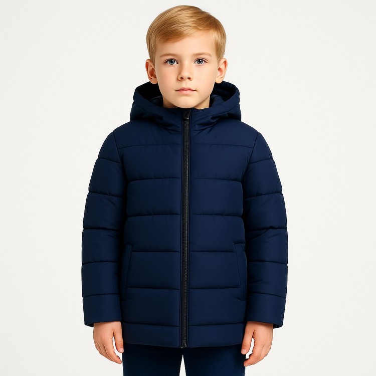 Kapişonlu İçi Polarlı Erkek Montu Lacivert Bebeciden Kapişonlu İçi Polarlı Erkek Montu Lacivert Bebeciden