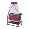 Lentini Roma Anne Yanı Lux Sallanır Tekerlekli Sabitlemeli Cibinlikli Katlanır Portatif Sepet Beşik Hamak
