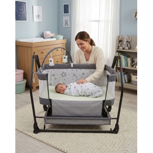 Triesta Anne Yanı (ön kısmı açılır) Sallanır Tekerlekli Sabitlemeli Katlanır Portatif Sepet Beşik Gri