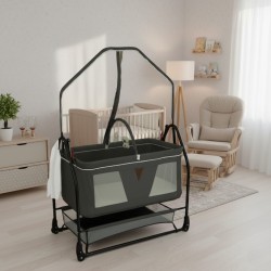 Lüks Fonksiyonel Sallanabilir Portatif Bebek Beşiği - 60x100 cm Büyük Boy