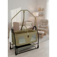 Lüks Fonksiyonel Sallanabilir Portatif Bebek Beşiği - 60x100 cm Büyük Boy