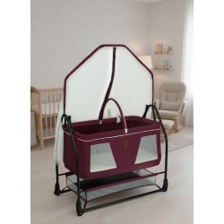 Lüks Fonksiyonel Sallanabilir Portatif Bebek Beşiği - 60x100 cm Büyük Boy