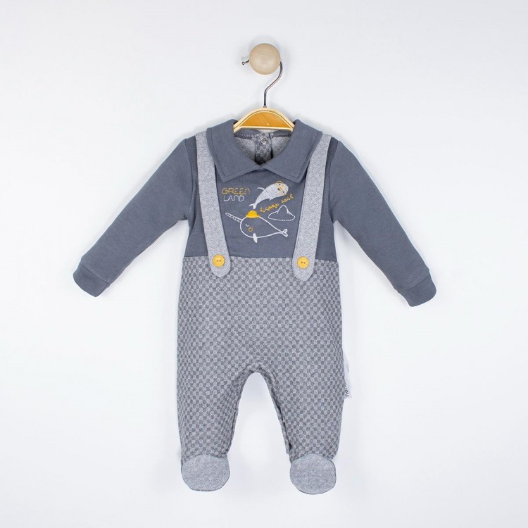 Nono BebeTulum-Balina -Nakışlı Askıl Detaylı Tulum Bebeciden Nono BebeTulum-Balina -Nakışlı Askıl Detaylı Tulum Bebeciden