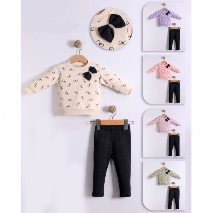 Pandaks  3*6*9*12 Ay  Kız Taytlı Takım Bebeciden