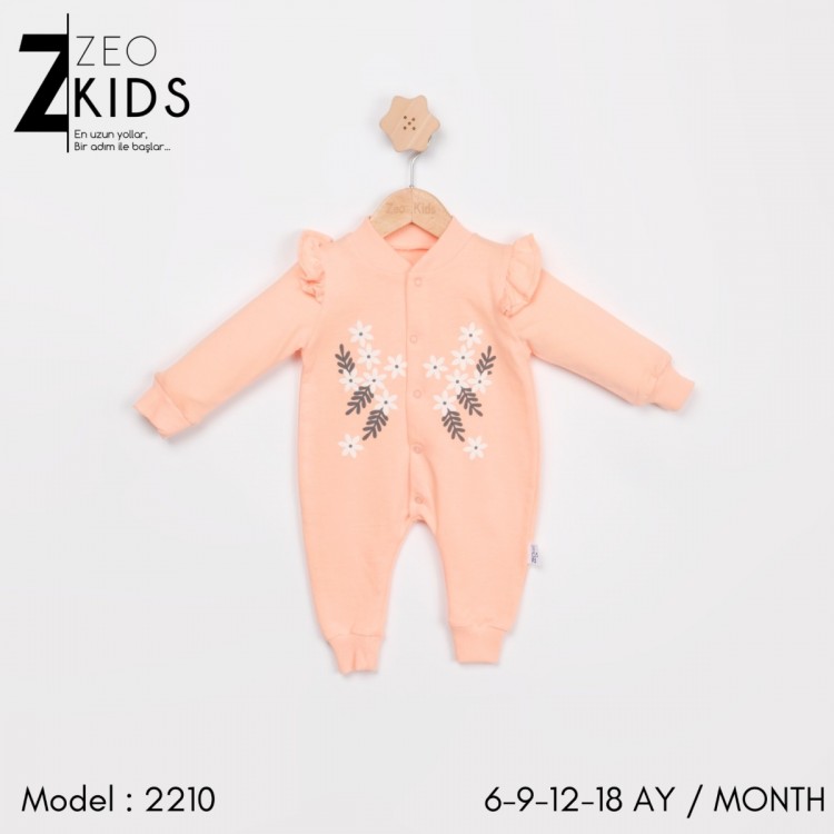 Zeo 2210 ÇİÇEKLİ Tulum Bebeciden Somon