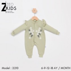 Zeo 2210 ÇİÇEKLİ Tulum Bebeciden Yeşil