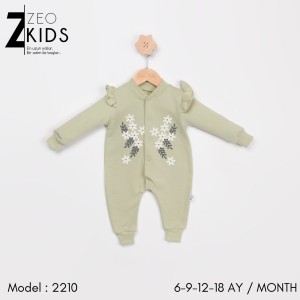 Zeo 2210 ÇİÇEKLİ Tulum Bebeciden Yeşil