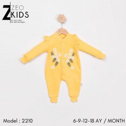 Zeo 2210 ÇİÇEKLİ Tulum Bebeciden Sarı