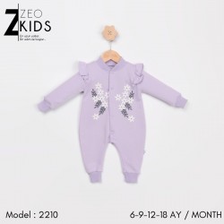 Zeo 2210 ÇİÇEKLİ Tulum Bebeciden Lila