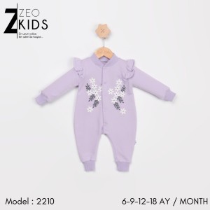 Zeo 2210 ÇİÇEKLİ Tulum Bebeciden Lila