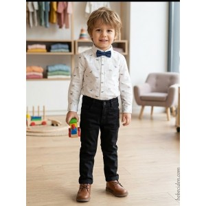 Siyah Gabardin Çocuk Pantolon (2-5 Yaş) Bebeciden