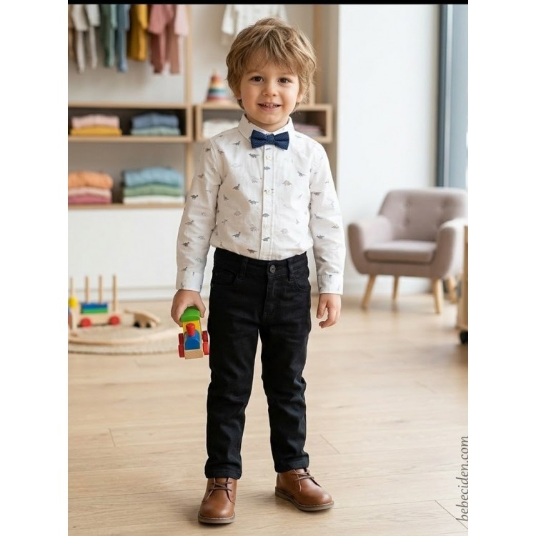 Siyah Gabardin Çocuk Pantolon (2-5 Yaş) Bebeciden