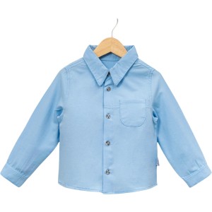 Açık Mavi Oxford Basic Erkek Bebek Gömlek (2-5) Yaş Bebeciden