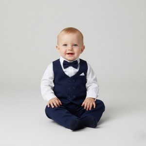 Erkek Çocuk Lacivert Yelekli Takım Elbise | 18 Ay - 4 Yaş | Bebeciden