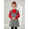 Kız Çocuk Kırmızı Triko Badili Ekose Desenli Jile Takımı (3-6 Yaş) Bebeciden