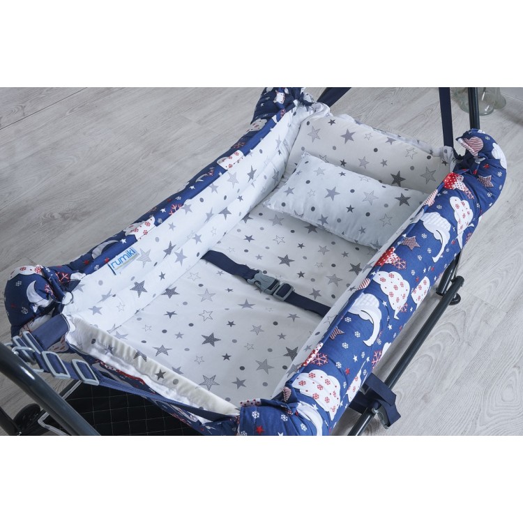 Rumiki Kolay Kurulumlu Lüks Beşik Hamak Bebeciden Laciverd 